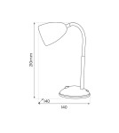 Desk lamps - Milagro LOGIC White 1xE27 desk lamp ML1636 - product 4