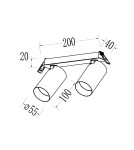 Spotlight ceiling lamps - Milagro Hero Spot Flush Mounting White 2xGU10 ML1698 - product 5