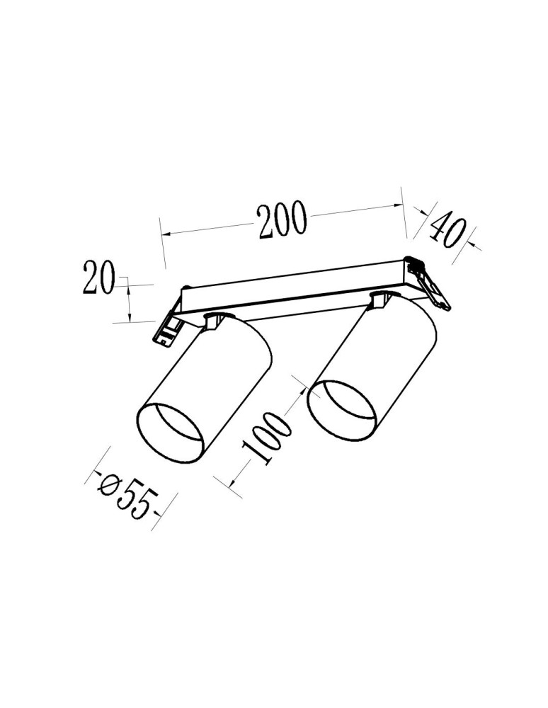 Spotlight ceiling lamps - Milagro Hero Spot Flush Mounting White 2xGU10 ML1698 - product kolory-swiatla.pl 5