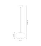 Single pendant lamps - Milagro VASO 1 SMOKED 4W pendant lamp ML1397 - product 5