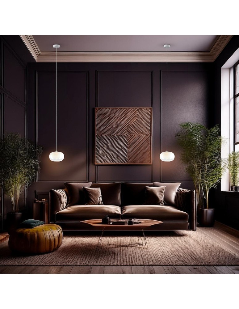 Single pendant lamps - Milagro VASO 1 WHITE 4W pendant lamp ML1398 - product kolory-swiatla.pl 4