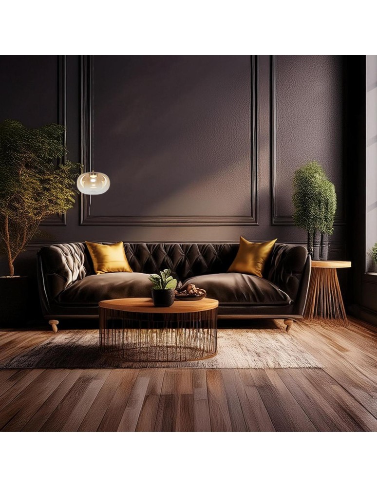 Single pendant lamps - Milagro VASO 1 AMBER 4W pendant lamp ML1399 - product kolory-swiatla.pl 3