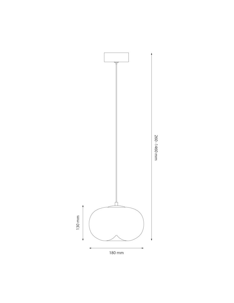 Single pendant lamps - Milagro VASO 1 AMBER 4W pendant lamp ML1399 - product kolory-swiatla.pl 5