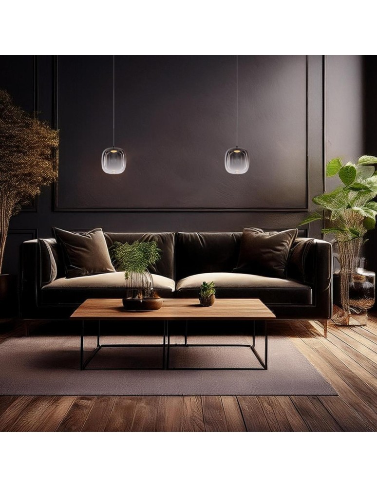 Single pendant lamps - Milagro VASO 2 SMOKED 4W pendant lamp ML1400 - product kolory-swiatla.pl 3