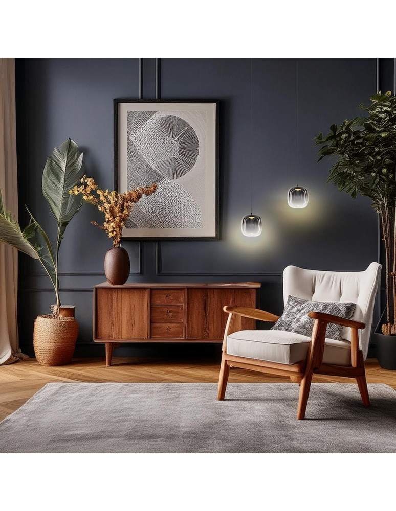 Single pendant lamps - Milagro VASO 2 SMOKED 4W pendant lamp ML1400 - product kolory-swiatla.pl 4