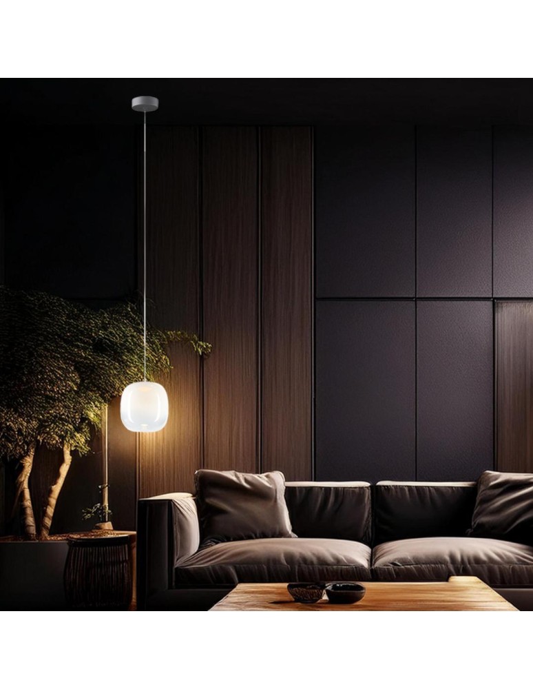 Single pendant lamps - Milagro VASO 2 WHITE 4W pendant lamp ML1401 - product kolory-swiatla.pl 3