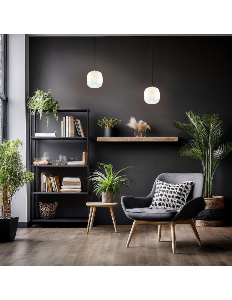 Single pendant lamps - Milagro VASO 2 WHITE 4W pendant lamp ML1401 - product kolory-swiatla.pl 4