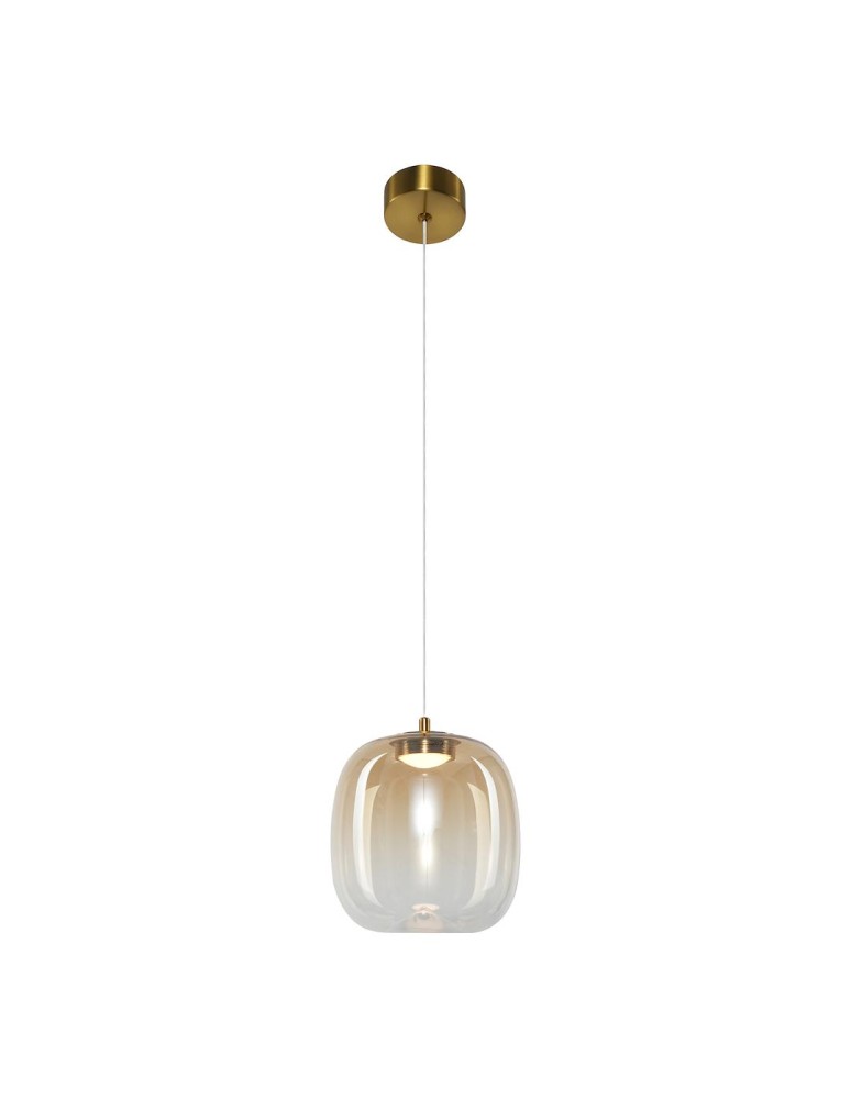 Single pendant lamps - Milagro VASO 2 AMBER 4W pendant lamp ML1402 - product kolory-swiatla.pl 1