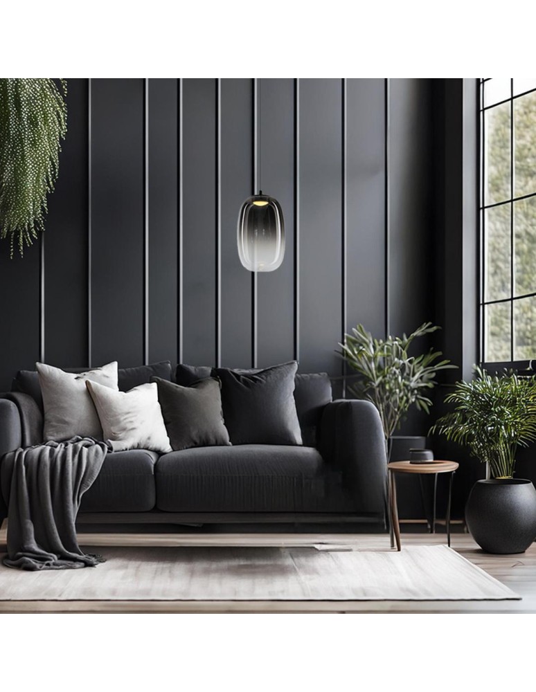 Single pendant lamps - Milagro VASO 3 SMOKED 4W pendant lamp ML1403 - product kolory-swiatla.pl 3