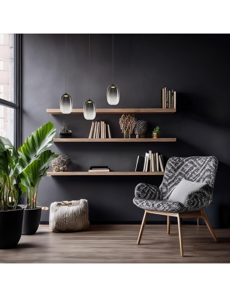 Single pendant lamps - Milagro VASO 3 SMOKED 4W pendant lamp ML1403 - product kolory-swiatla.pl 4