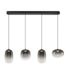Pendant lamps on a strip - Milagro VASO SMOKED 15W pendant lamp ML1407 - product 1