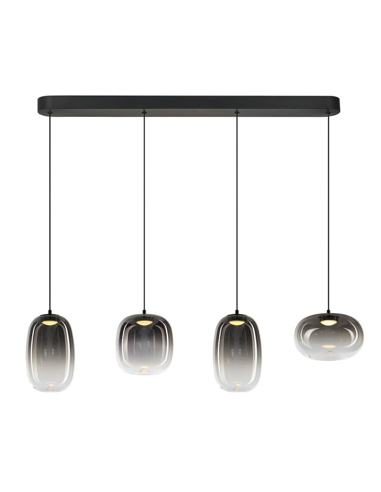 Pendant lamps on a strip - Milagro VASO SMOKED 15W pendant lamp ML1407 - product kolory-swiatla.pl 1
