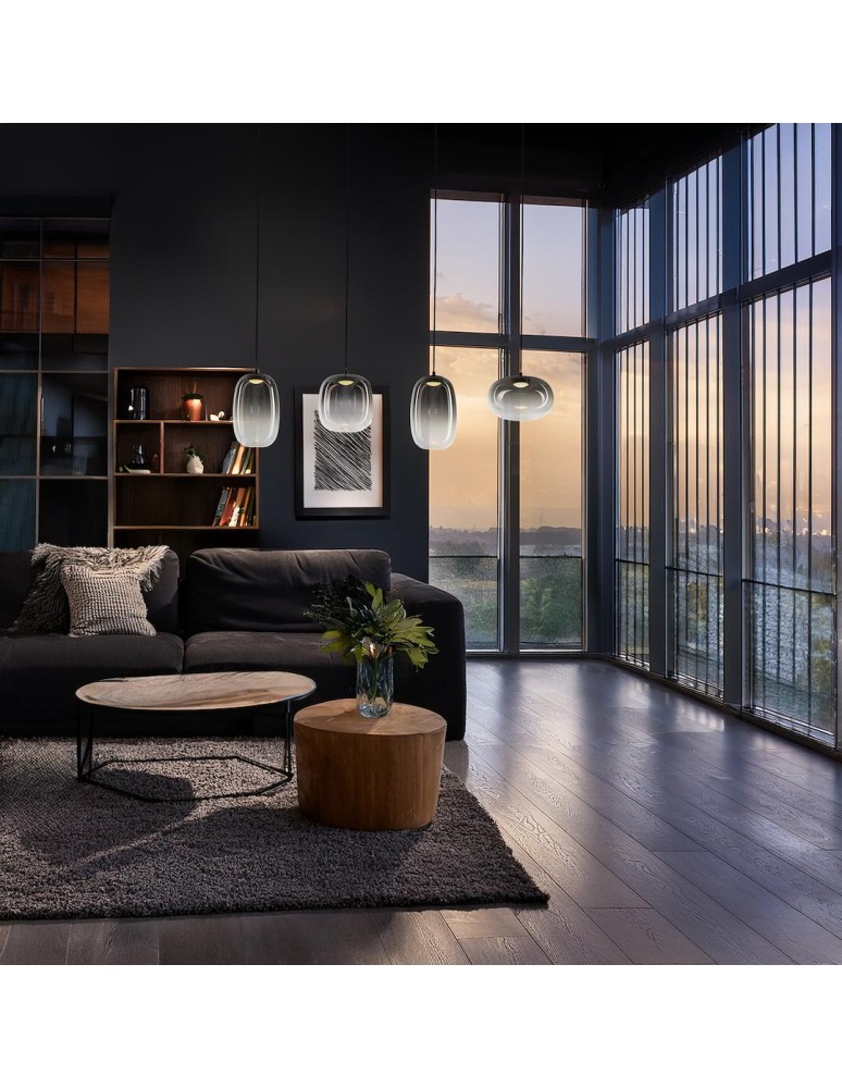 Pendant lamps on a strip - Milagro VASO SMOKED 15W pendant lamp ML1407 - product kolory-swiatla.pl 4