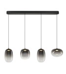 Pendant lamps on a strip - Milagro VASO SMOKED 15W pendant lamp ML1407 - product 6