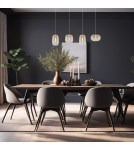 Pendant lamps on a strip - Milagro VASO AMBER 15W pendant lamp ML1408 - product 4