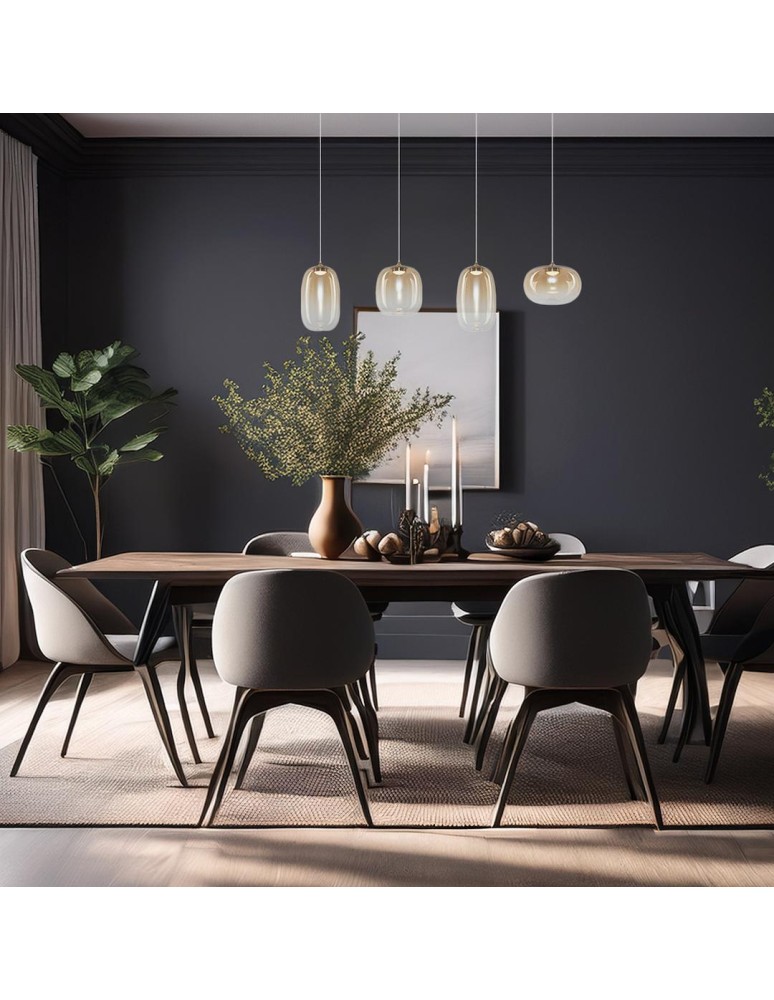 Pendant lamps on a strip - Milagro VASO AMBER 15W pendant lamp ML1408 - product kolory-swiatla.pl 4