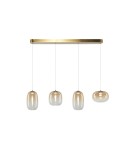 Pendant lamps on a strip - Milagro VASO AMBER 15W pendant lamp ML1408 - product 6