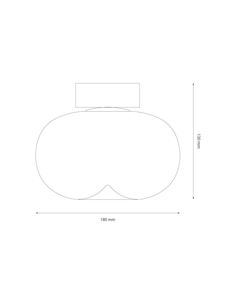 Scandinavian style ceiling lamps - Milagro VASO SMOKED 4W ceiling lamp ML1409 - product kolory-swiatla.pl 5