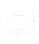 Scandinavian style ceiling lamps - Milagro VASO AMBER 4W ceiling lamp ML1411 - product 5