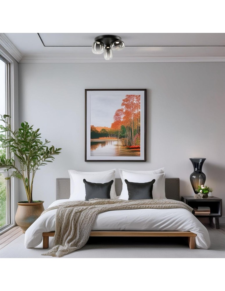 Scandinavian style ceiling lamps - Milagro VASO SMOKED 12W ceiling lamp ML1412 - product kolory-swiatla.pl 3