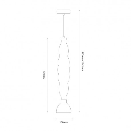 Milagro Lampa wisząca LUCCO smoked 18W ML1415