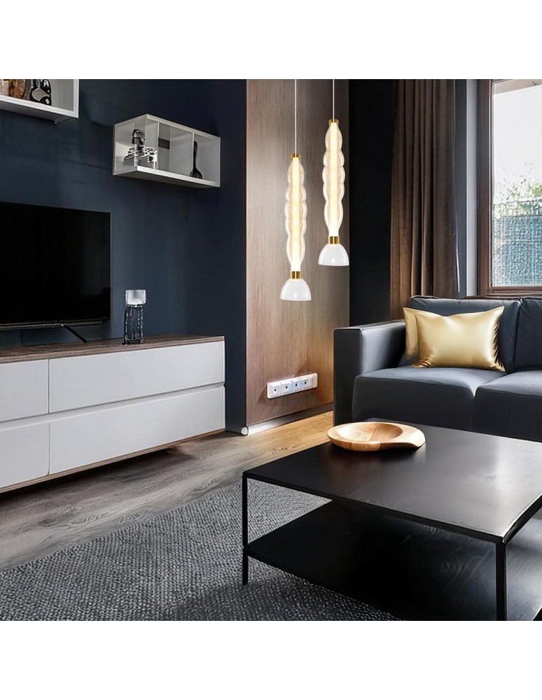 Single pendant lamps - Milagro LUCCO amber 18W pendant lamp ML1416 - product kolory-swiatla.pl 3