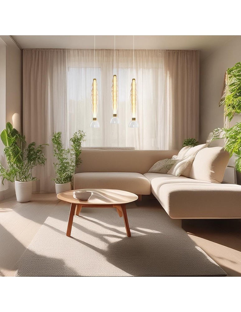 Single pendant lamps - Milagro LUCCO amber 18W pendant lamp ML1416 - product kolory-swiatla.pl 4