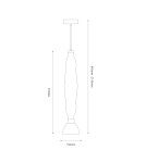 Single pendant lamps - Milagro LUCCO amber 18W pendant lamp ML1416 - product 5