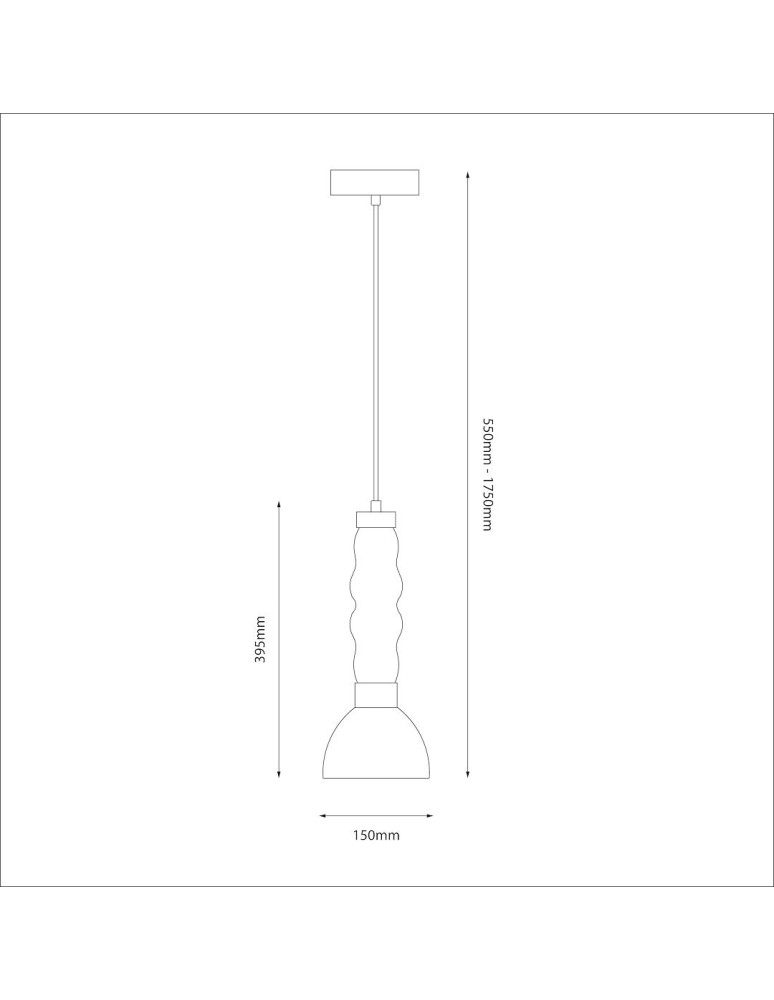 Single pendant lamps - Milagro LUCCO amber 13W pendant lamp ML1418 - product kolory-swiatla.pl 5