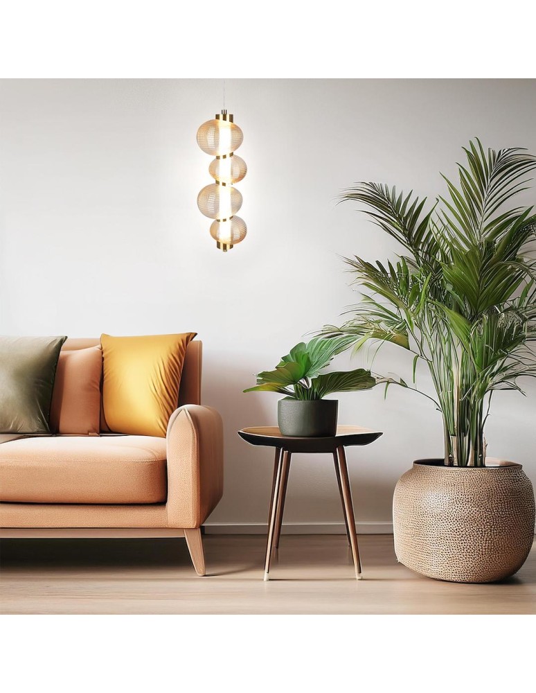 Single pendant lamps - Milagro BOLLA GOLD 17W LED pendant lamp ML1422 - product kolory-swiatla.pl 3
