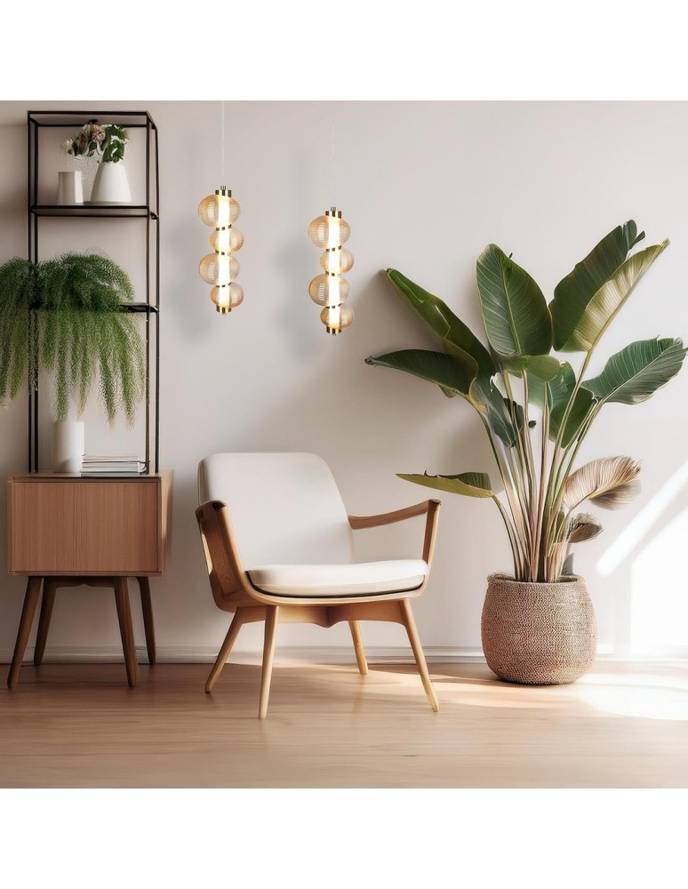 Single pendant lamps - Milagro BOLLA GOLD 17W LED pendant lamp ML1422 - product kolory-swiatla.pl 4