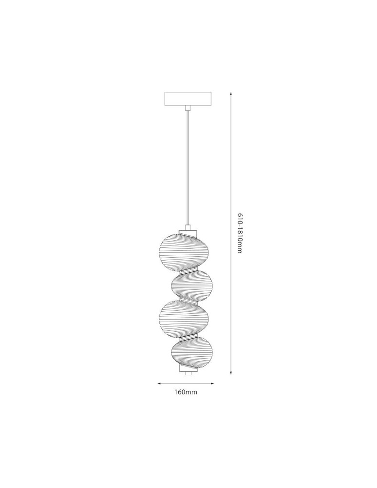 Single pendant lamps - Milagro BOLLA GOLD 17W LED pendant lamp ML1422 - product kolory-swiatla.pl 5