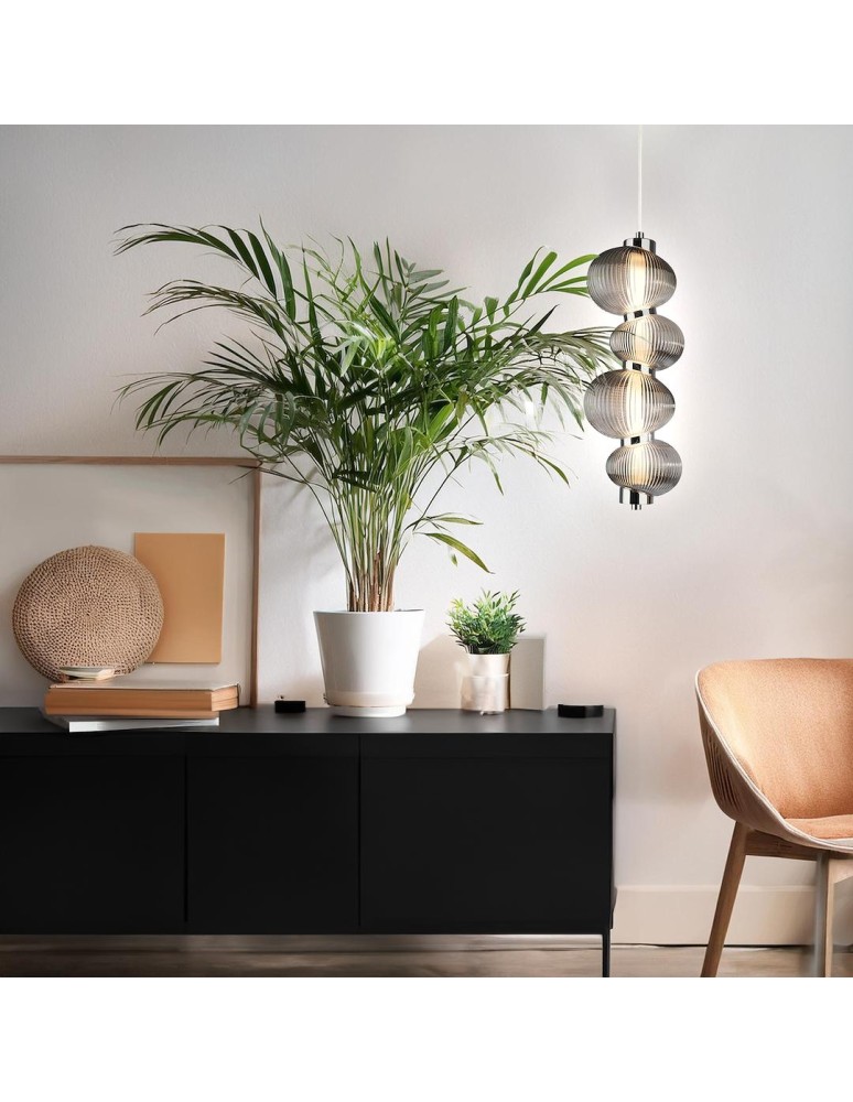 Single pendant lamps - Milagro BOLLA SMOKED 17W LED pendant lamp ML1423 - product kolory-swiatla.pl 3