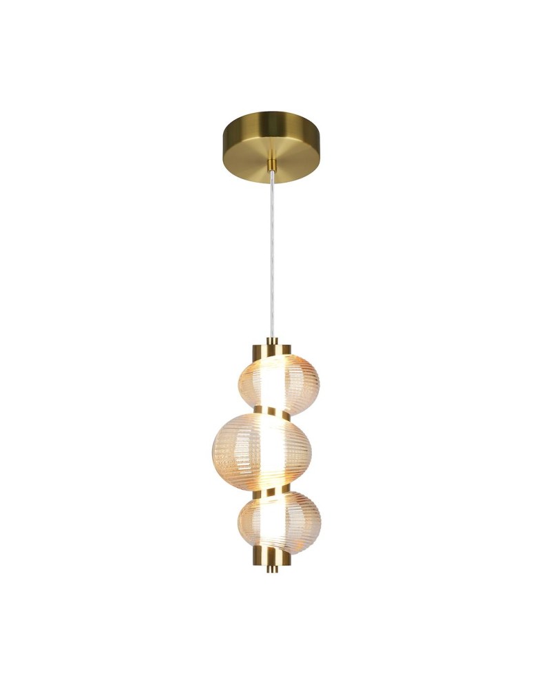 Single pendant lamps - Milagro BOLLA GOLD 12W LED pendant lamp ML1424 - product kolory-swiatla.pl 1