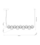 Designer pendant lamps - Milagro BOLLA GOLD 32W LED pendant lamp ML1426 - product 5