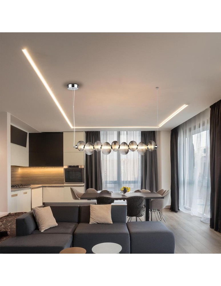 Designer pendant lamps - Milagro BOLLA SMOKED 32W LED pendant lamp ML1427 - product kolory-swiatla.pl 3