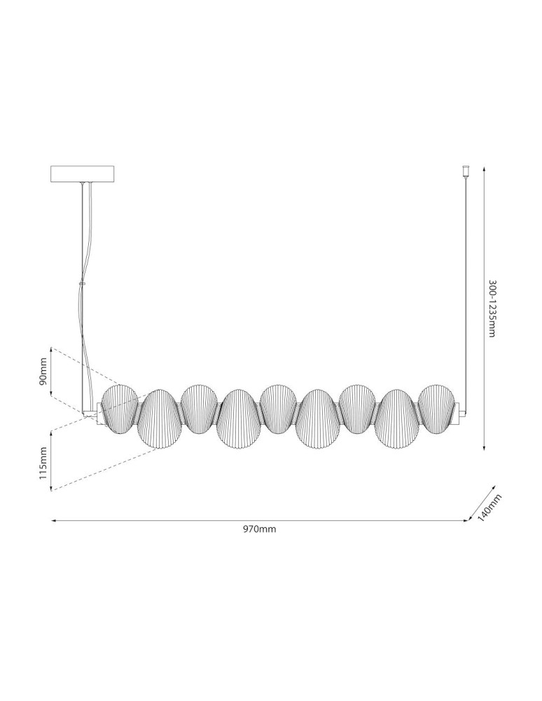 Designer pendant lamps - Milagro BOLLA SMOKED 32W LED pendant lamp ML1427 - product kolory-swiatla.pl 5