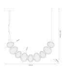 Designer pendant lamps - Milagro BOLLA SMOKED 36W LED pendant lamp ML1429 - product 5