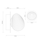 LED wall lamps - Milagro Wall lamp / ceiling lamp BOLLA SMOKED 3W LED ML1431 - product 5
