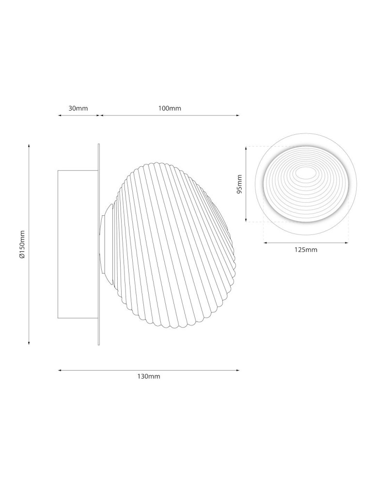LED wall lamps - Milagro Wall lamp / ceiling lamp BOLLA SMOKED 3W LED ML1431 - product kolory-swiatla.pl 5