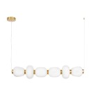 Pendant lamps over the island -  Step Into Design BRILLA-6 LED pendant lamp white and gold 125 cm ST-CP241210-6L GOLD - product 1