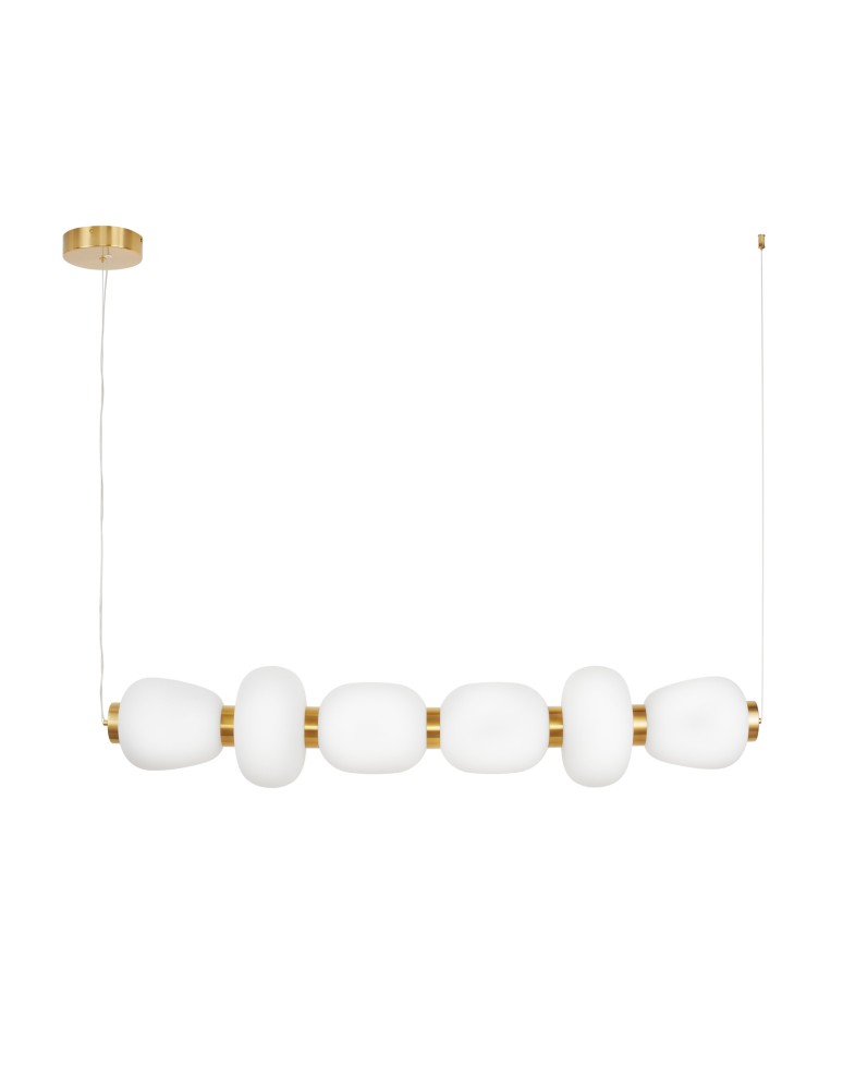 Pendant lamps over the island -  Step Into Design BRILLA-6 LED pendant lamp white and gold 125 cm ST-CP241210-6L GOLD - product kolory-swiatla.pl 1