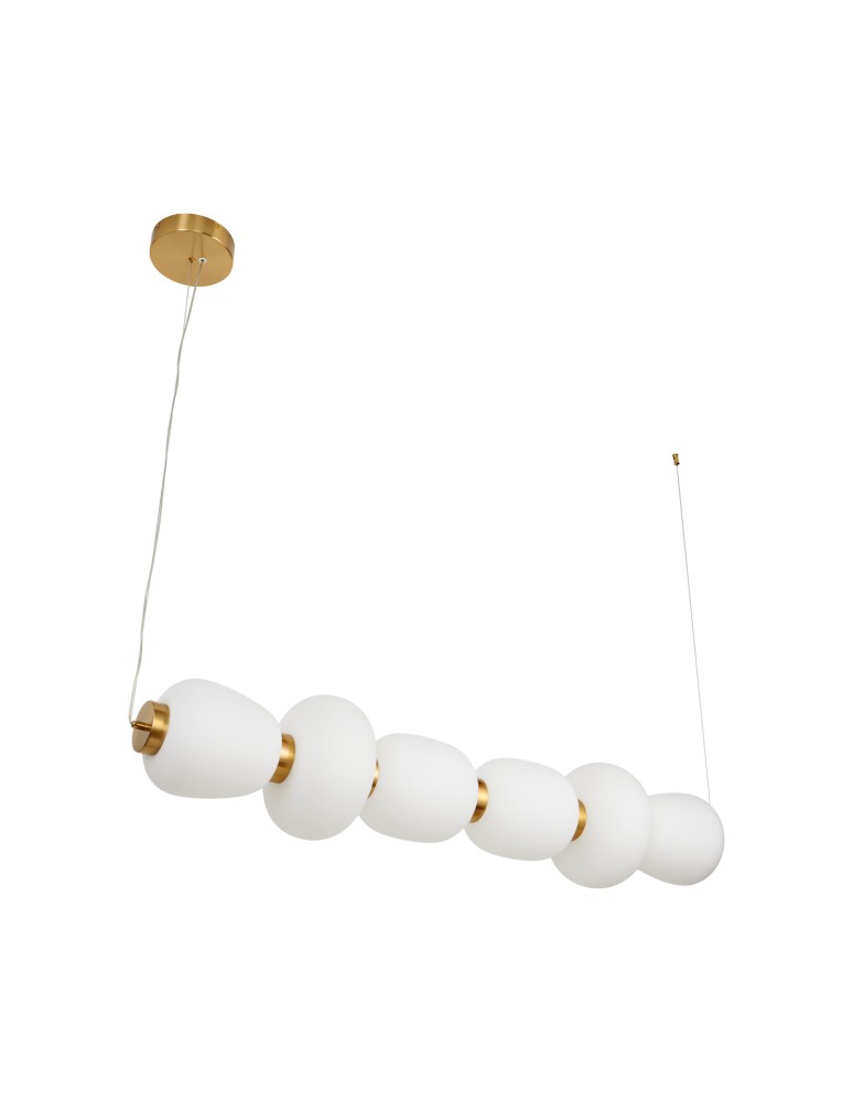 Pendant lamps over the island -  Step Into Design BRILLA-6 LED pendant lamp white and gold 125 cm ST-CP241210-6L GOLD - product kolory-swiatla.pl 6