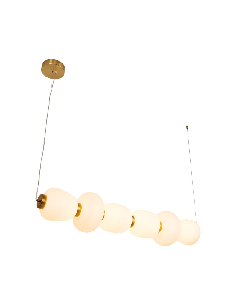 Pendant lamps over the island -  Step Into Design BRILLA-6 LED pendant lamp white and gold 125 cm ST-CP241210-6L GOLD - product kolory-swiatla.pl 8