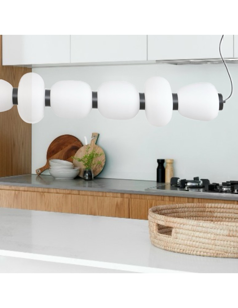 Pendant lamps over the island -  Step Into Design BRILLA-6 LED pendant lamp white and gold 125 cm ST-CP241210-6L GOLD - product kolory-swiatla.pl 12