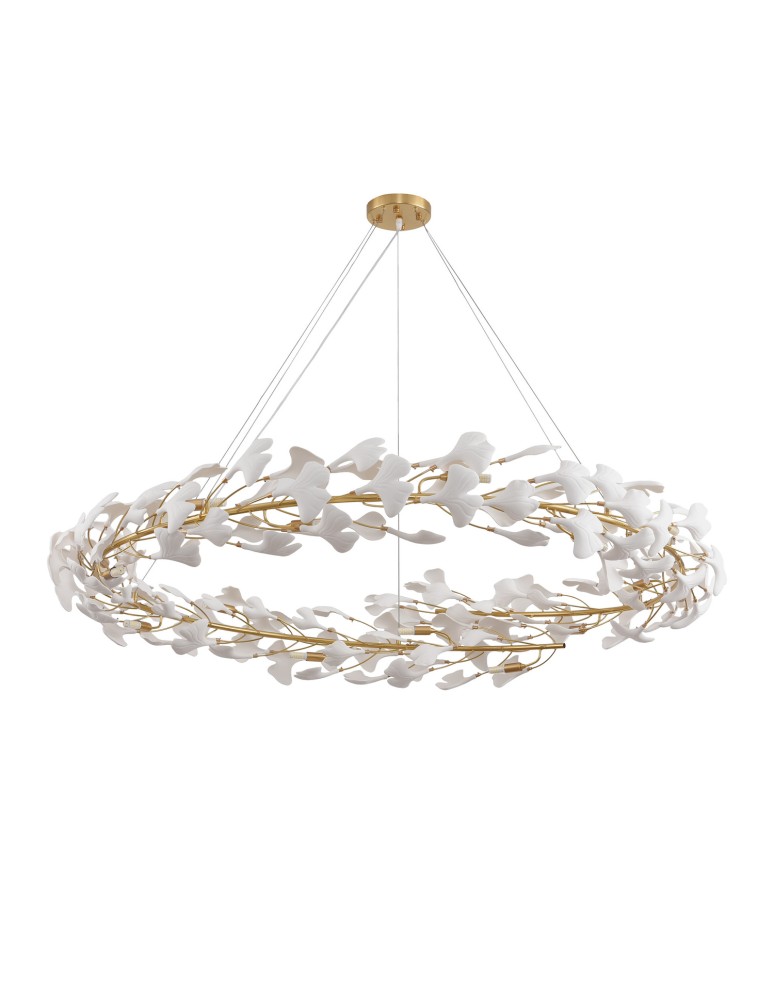 Designer pendant lamps -  Step Into Design BOTANIKA pendant lamp gold white 150 cm XY080P-150 - product kolory-swiatla.pl 1