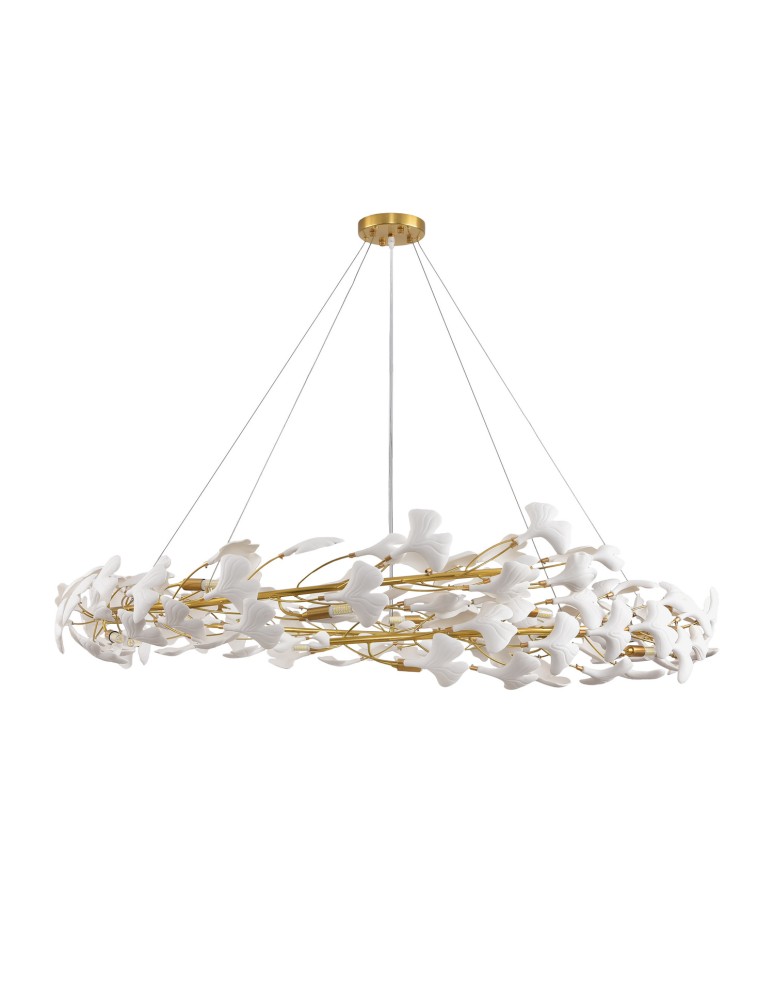 Designer pendant lamps -  Step Into Design BOTANIKA pendant lamp gold white 150 cm XY080P-150 - product kolory-swiatla.pl 2