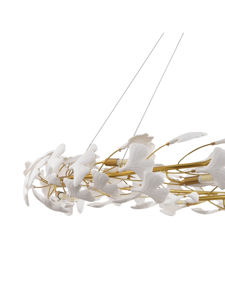 Designer pendant lamps -  Step Into Design BOTANIKA pendant lamp gold white 150 cm XY080P-150 - product kolory-swiatla.pl 4