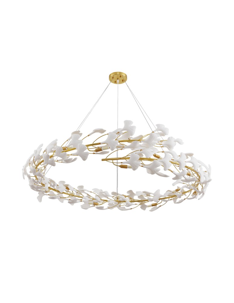 Designer pendant lamps -  Step Into Design BOTANIKA pendant lamp gold white 150 cm XY080P-150 - product kolory-swiatla.pl 7