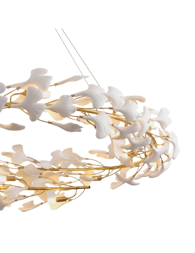 Designer pendant lamps -  Step Into Design BOTANIKA pendant lamp gold white 150 cm XY080P-150 - product kolory-swiatla.pl 10